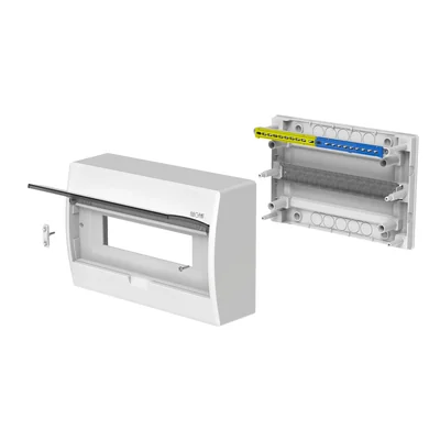 Cuadro de distribución ELEGANT 1x12 PE+N para montaje en superficie, nueva versión IP 40 - color humo