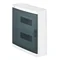 Cuadro de distribución ELEGANT 2x12 PE+N para montaje en superficie, nueva versión IP 40 - color humo