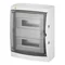 Cuadro de distribución GALANT PLUS 2x12 PE+N 1500V CC 1000V CA, montaje en superficie, IP 65 - color humo