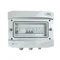 Cuadro de distribución hermético IP65 EMITER con conexión de CA y pararrayos Noark tipo 2, 25A 3-F, RCD tipo A 40A/300mA