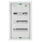 Cuadro de distribución MSF 3x12 PE+N, empotrable, con puerta metálica IP 30 - blanco