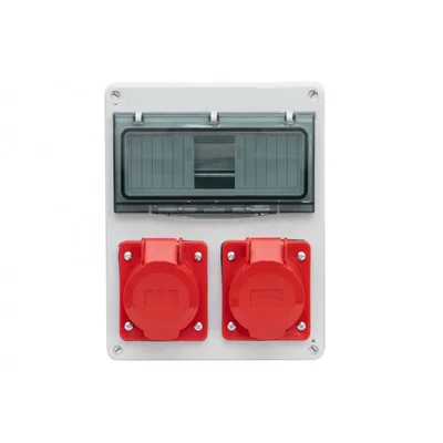 Cuadro de distribución R-240 8M - 2 tomas de 32 A y 5 pines IP44
