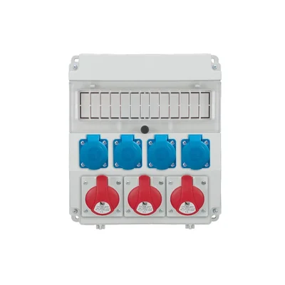 Cuadro de distribución R-BOX LUX 320 13S: 3x16A/5P, 4x250V, 400V, IP44