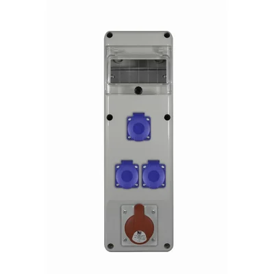 Cuadro de distribución R-BOX SLIM 6S: 1x16A/5P, 3x250V, 400V, IP44