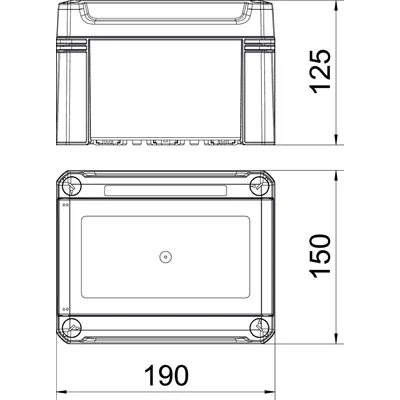 Cuadro de distribución SDB 03L PC de 3 módulos sin bloque de bornes.