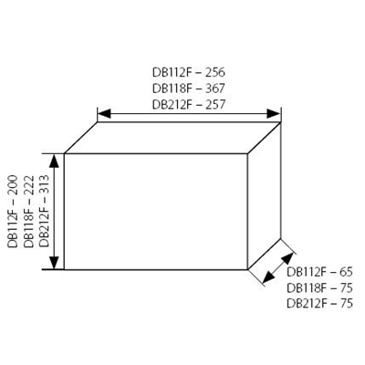 Cuadro de empotrar con regletas DIN DB112F 1X12P/FMD