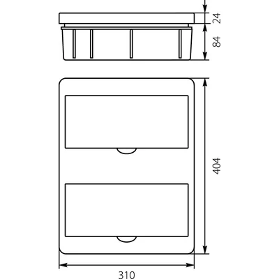 Cuadro de empotrar Fala RP-24 (N+PE)