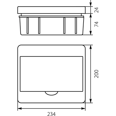 Cuadro de empotrar RP-8 Fala (N+PE)