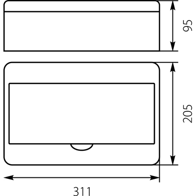 Cuadro de superficie RN-12/B Fala (N+PE)