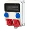 Cuadro eléctrico fijo de plástico, tipo "GNIEZNO", estanqueidad de la carcasa IP67, 9m Pg29 entrada - salida 2x32/5x2xB32 V
