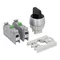 CUBIERTA DE CONECTOR DE 3 POLOS NEGRA 4ZW 2RZ SAM PIL ANILLO NIQUELADO