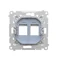 Cubierta para conector de datos Keystone doble plano Simon 55 WMDA-P91xx3-111 (módulo); Blanco mate