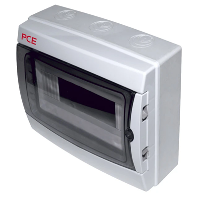 Custodia in materiale plastico, serie T-BOX, 8 moduli IP65