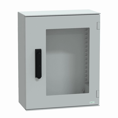 Custodia pensile in poliestere Thalassa PLM con porta trasparente, serratura a 3 punti IP66 530x430x200mm