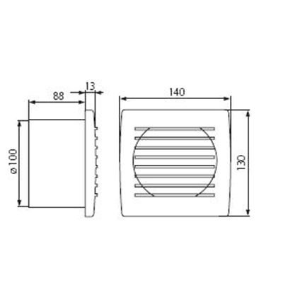 CYKLON EOL100HT Kanalventilator