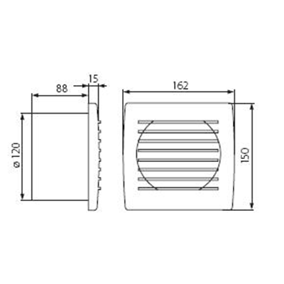 CYKLON EOL120HT Kanalventilator