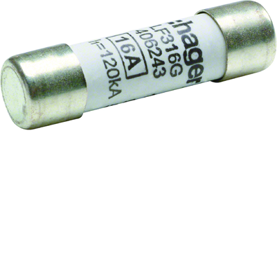 Cylindrical fuse 10x38 gG 16A