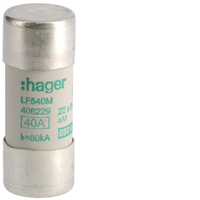 Cylindrical fuse 22x58 aM 40A