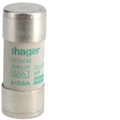 Cylindrical fuse 22x58 aM 50A