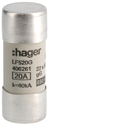 Cylindrical fuse 22x58 gG 20A