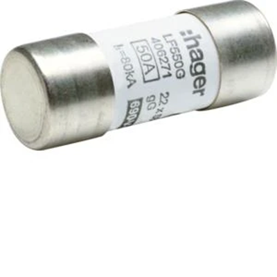 Cylindrical fuse 22x58 gG 50A