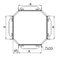 CZKBJ50H50 Tray cross piece, sheet thickness - 1 mm