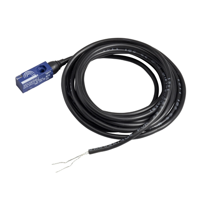 Czujnik indukcyjny płaski z wyjściem NPN 1NC 12-24V DC kabel 2m