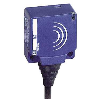 Czujnik indukcyjny płaski z wyjściem NPN 1NO 12-24V DC kabel 2m