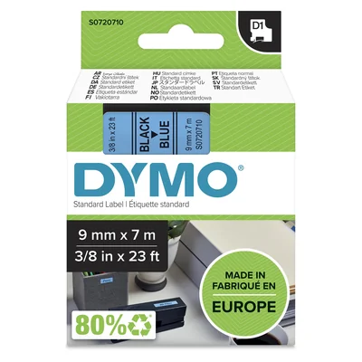 D1 Tape - 9 mm x 7 m, black/blue