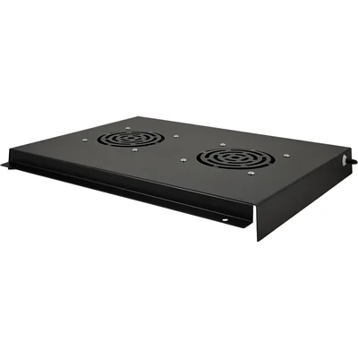 Dachlüftungspanel, 2 Ventilatoren, für 600x600-Schränke, schwarz Q-LANTEC