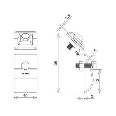 Dachrinnenhalter, Kupfer.