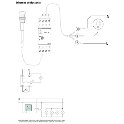 Dämmerungsschalter 16A U=12-264AC/DC