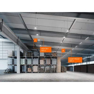 DAMP PROOF 1500 46W 840 IP65 GY luminaire