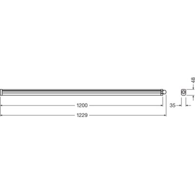 DAMP PROOF SLIM VALUE Hermetic LED luminaire 36W 4000lm IP65 4000K NW 1200mm white