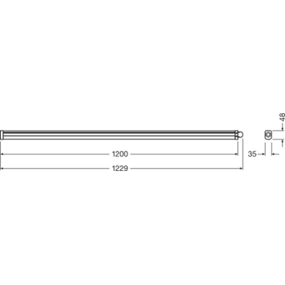 DAMP PROOF SLIM VALUE Luminaria LED Hermética 36W 4000lm IP65 4000K NW 1200mm blanco