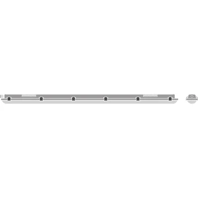 DAMP PROOF VALUE Hermetic LED luminaire 40W 4800lm IP65 4000K NW 1200mm gray