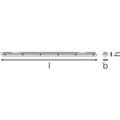 DAMP PROOF VALUE Hermetische LED-Leuchte 40W 4800lm IP65 4000K NW 1200mm grau