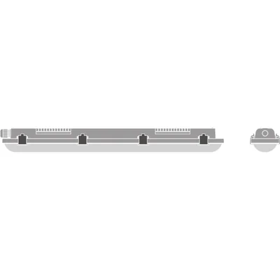 DAMP PROOF VALUE Hermetische LED-Leuchte 9W 1080lm IP65 4000K NW 600mm grau