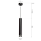 DANI Single pendant lamp black/chrome