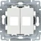 DANTE Cover for 2x Keystone Jacks SNOW WHITE