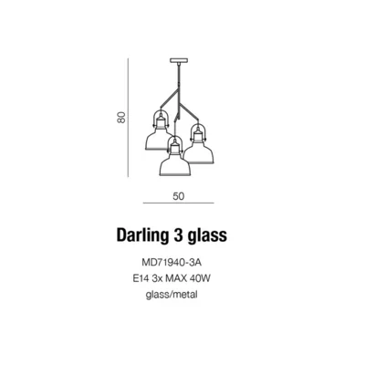 Darling Hanging lamp triple white