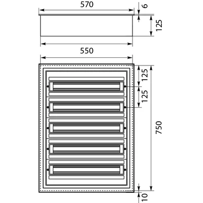 DARP-120 Quadro di distribuzione Quietline 5x24 a incasso, bianco