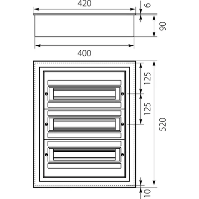 DARP 48S Quiteline 3x16 white distribution board