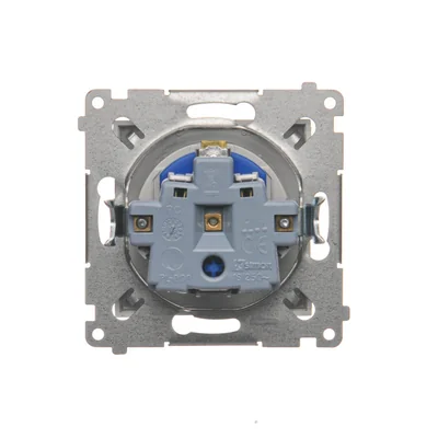 DATA-Buchse mit Berechtigungsschlüssel (Modul) 16A 250V Schraubklemmen silber (metallic)