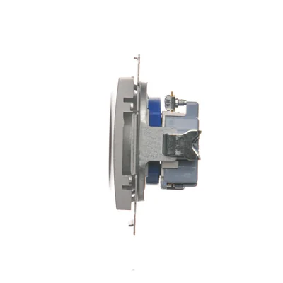 DATA-Buchse mit Berechtigungsschlüssel (Modul) 16A 250V Schraubklemmen silber (metallic)