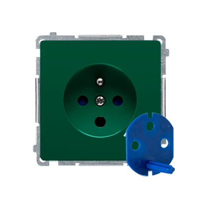 DATA plug socket (module), 230V, green