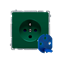 DATA plug socket (module), 230V, green