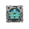 DATA plug socket (module), 230V, green