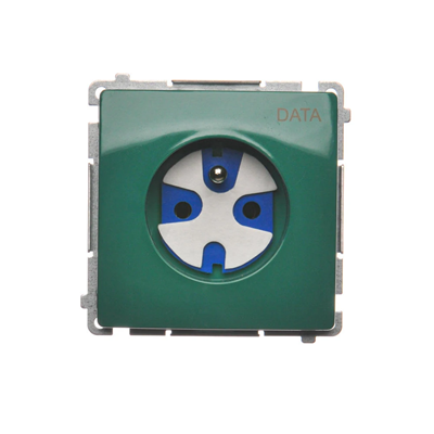 DATA plug socket (module), 230V, green