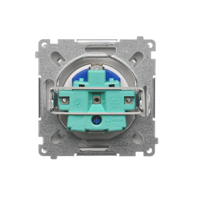 DATA plug socket (module), 230V, metallic satin